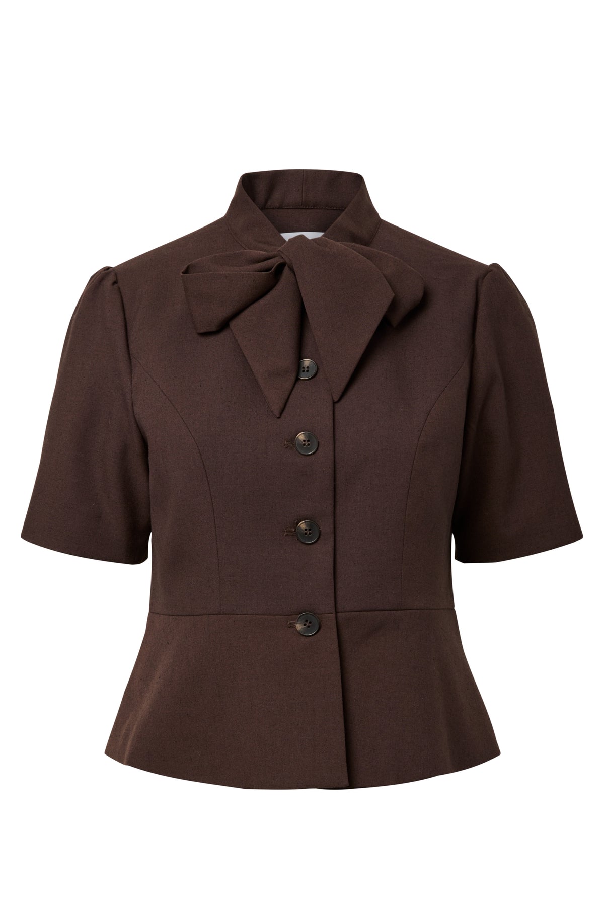 Yasriu 2/4 Scarf Blazer S. - Coffee Bean Melange