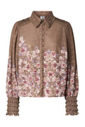 Yassomellu Ls Shirt - Timber Wolf Somellu Print
