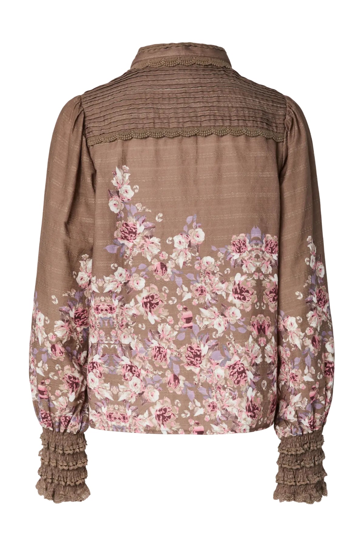 Yassomellu Ls Shirt - Timber Wolf Somellu Print