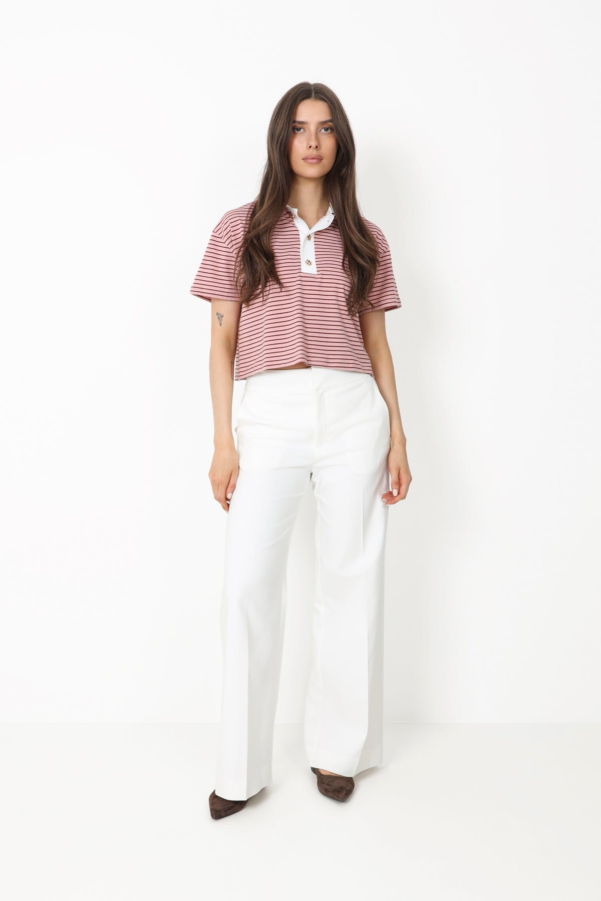 Olga Mini Stripe Tee - Pink