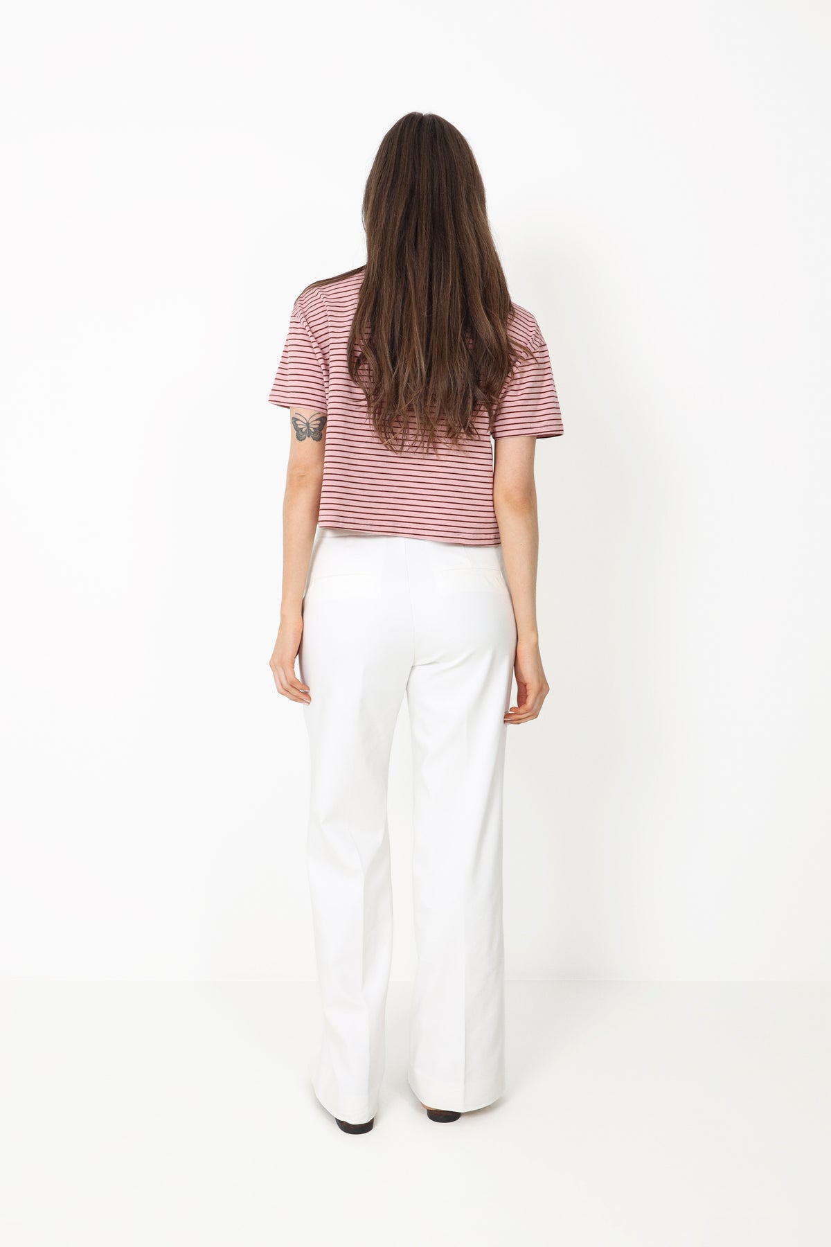 Olga Mini Stripe Tee - Pink