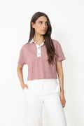 Olga Mini Stripe Tee - Pink