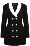 Black Tailored Blazer Mini Dress - Black