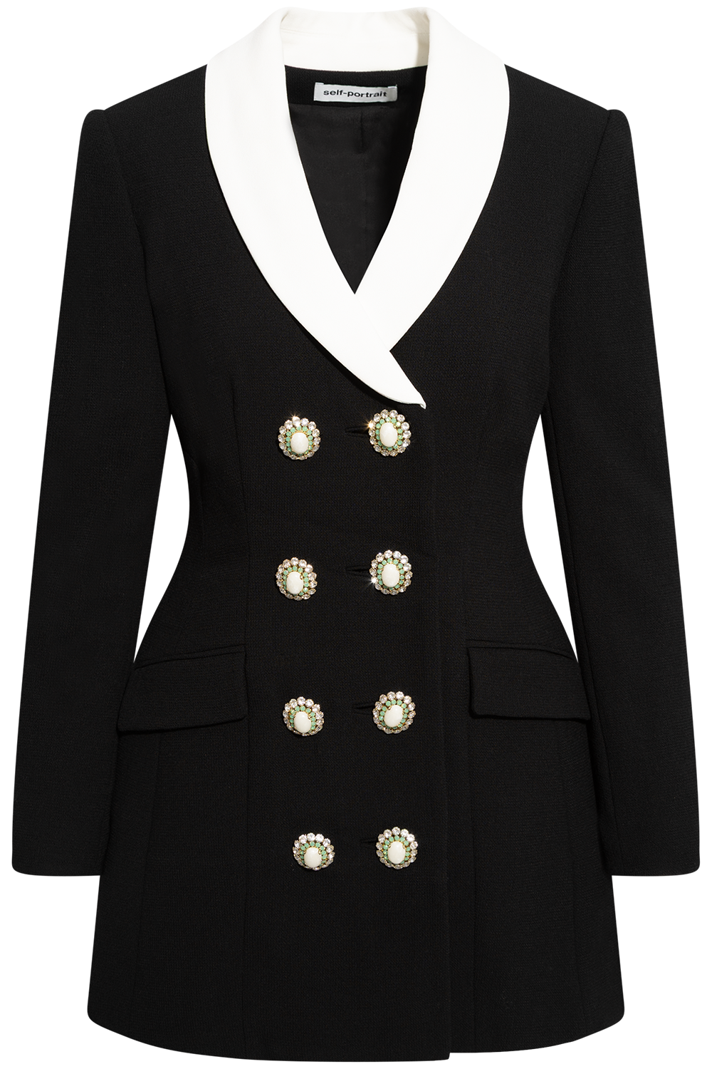 Black Tailored Blazer Mini Dress - Black