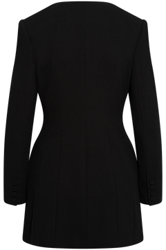 Black Tailored Blazer Mini Dress - Black