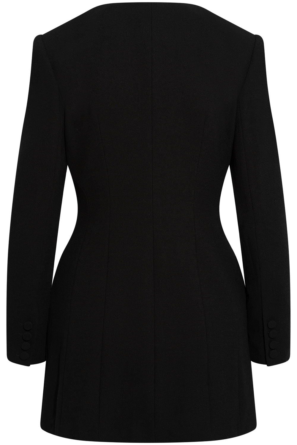 Black Tailored Blazer Mini Dress - Black