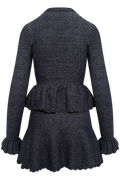 Navy Textured Knit Mini Dress - Navy