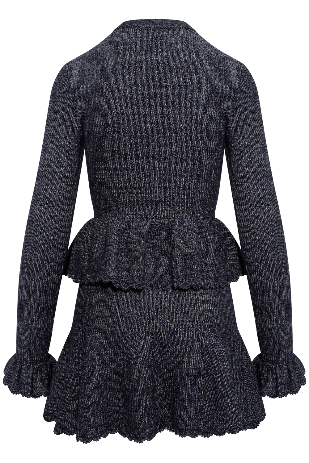 Navy Textured Knit Mini Dress - Navy