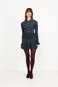Navy Textured Knit Mini Dress - Navy