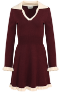 Marie Knitted Dress - Burgundy