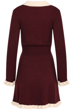 Marie Knitted Dress - Burgundy