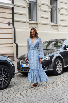 Lana Print Maxi Dress - Blue