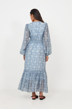 Lana Print Maxi Dress - Blue