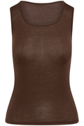 Perfect Line Cashmere Tank Top - Chocolate 3