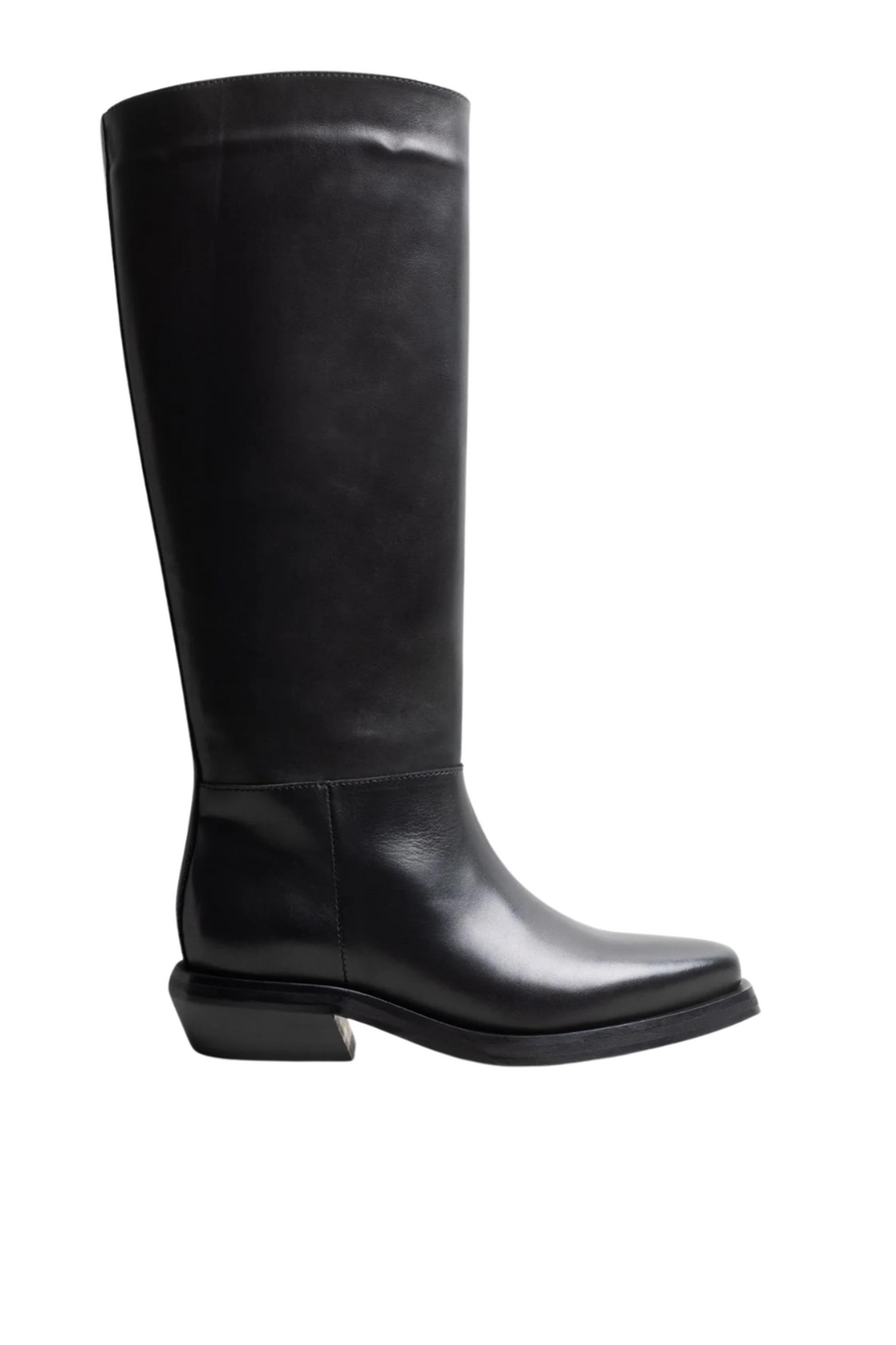 Julia Flat Leather - Black