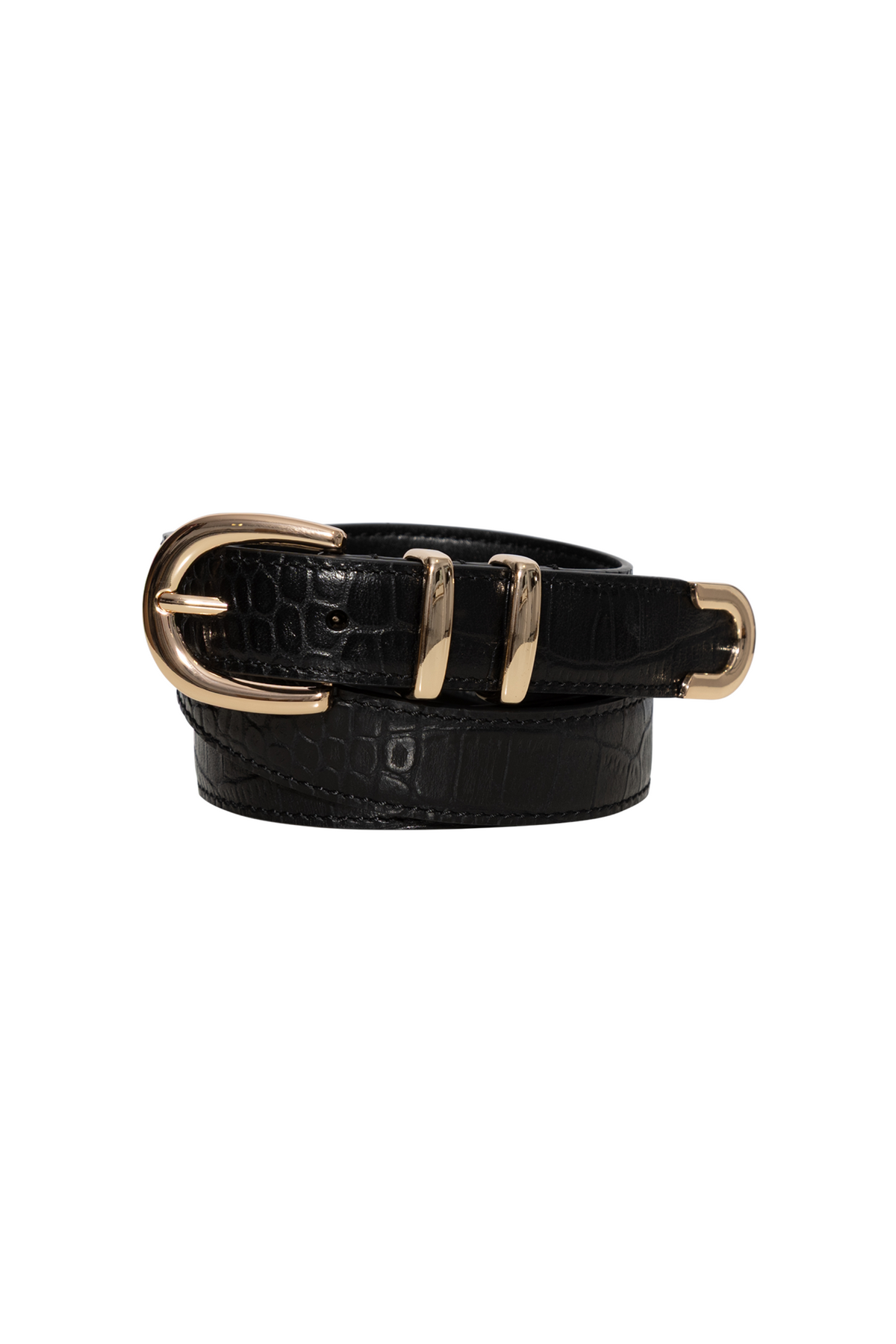 Kiah Belt - Black-Croco