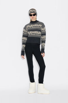 Ski Cropped Crewneck - Dk. Grey