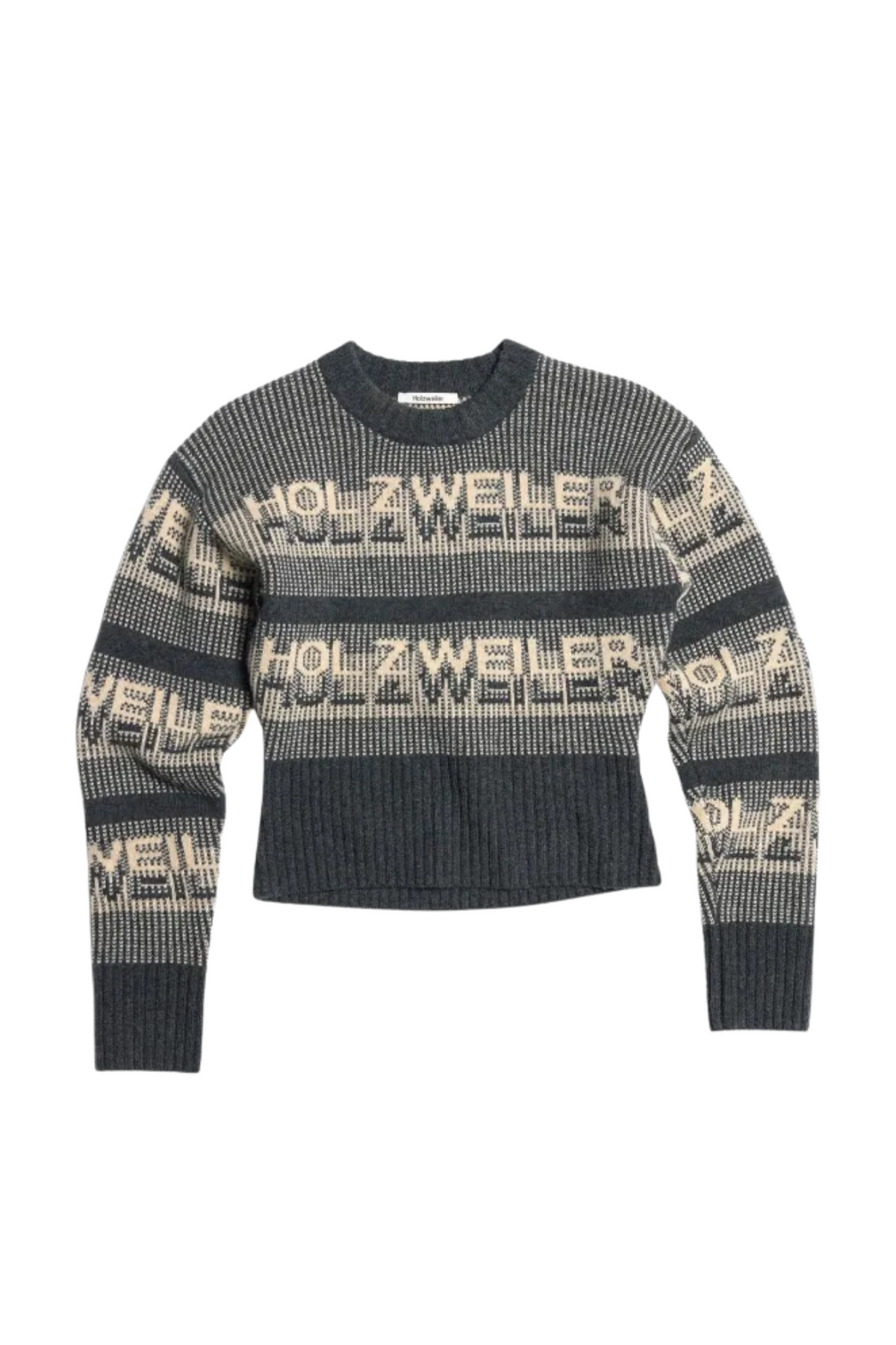 Ski Cropped Crewneck - Dk. Grey