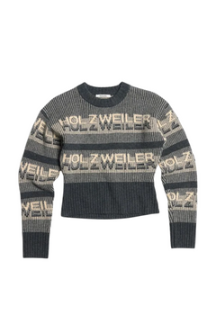 Ski Cropped Crewneck - Dk. Grey