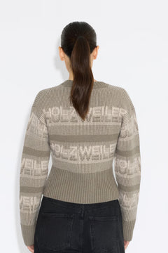 Ski Cropped Crewneck - Khaki Mix