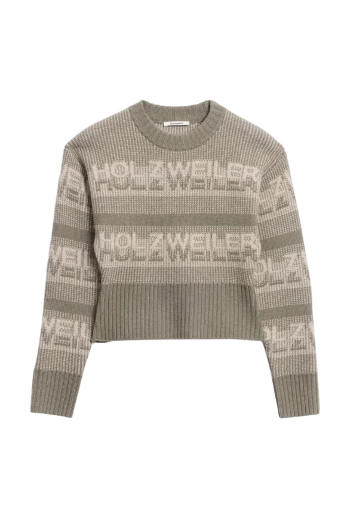 Ski Cropped Crewneck - Khaki Mix