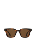 Brune skilpaddemønstrede solbriller fra Chimi Eyewear med firkantet innfatning og mørkebrune glass.