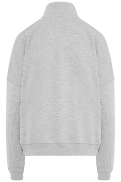 Varsity Sweat Half Zip - Grey Melange