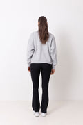 Varsity Sweat Half Zip - Grey Melange