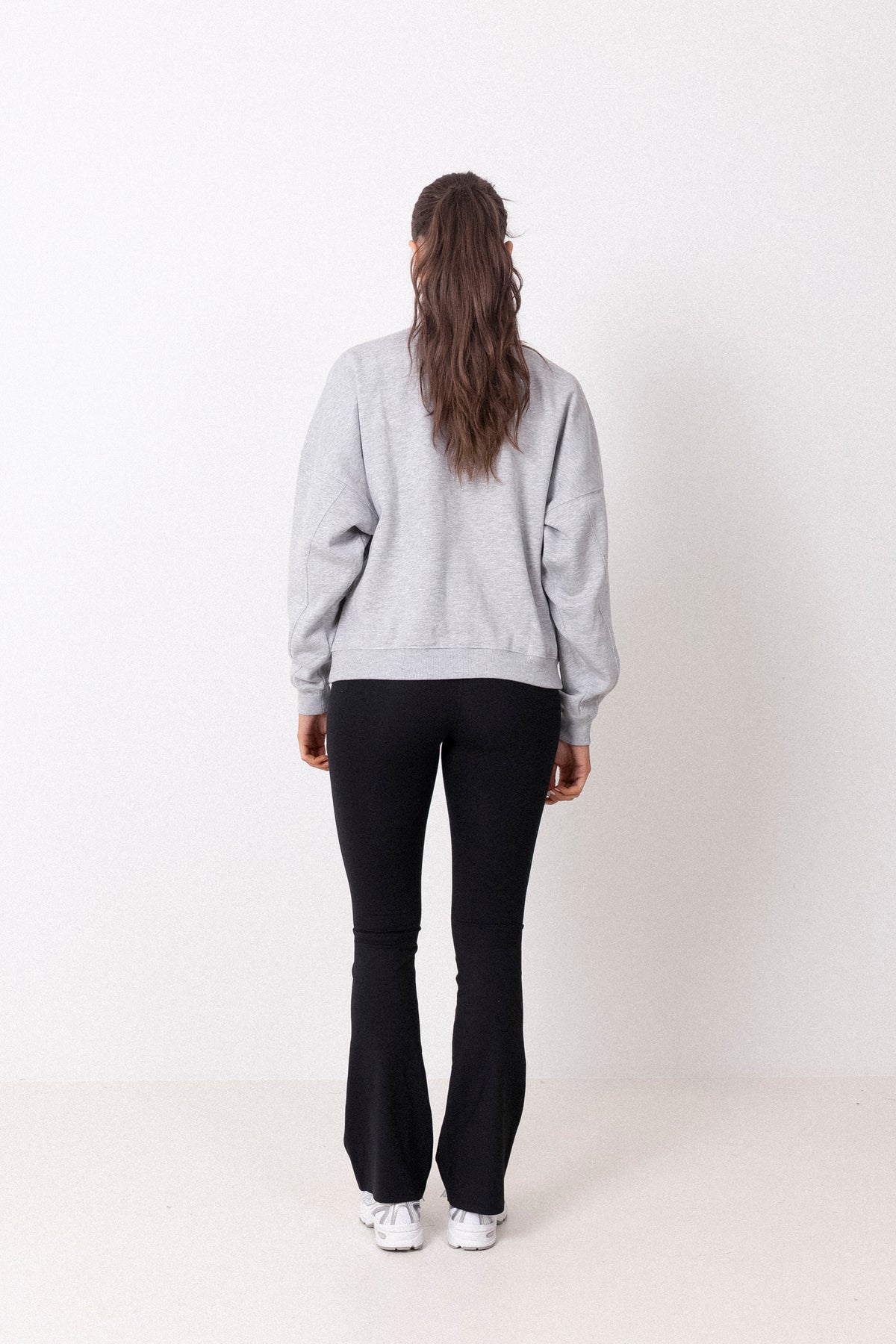 Varsity Sweat Half Zip - Grey Melange