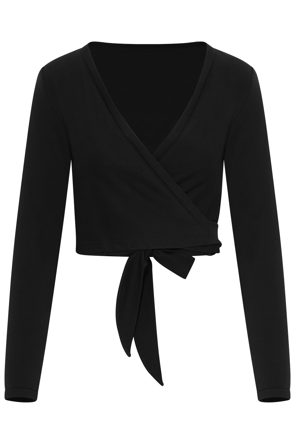 Shape Seamless Wrap Long Sleeve - Black