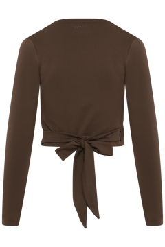 Shape Seamless Wrap Long Sleeve - Chocolate