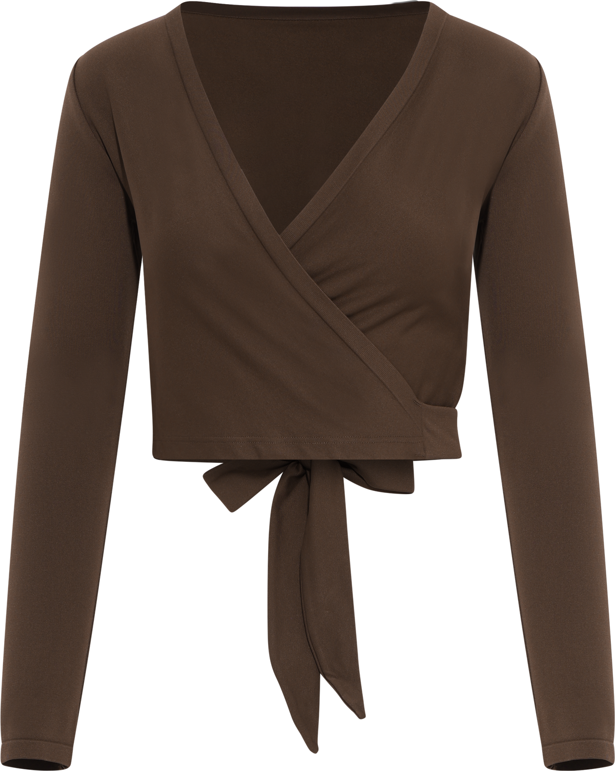 Shape Seamless Wrap Long Sleeve - Chocolate