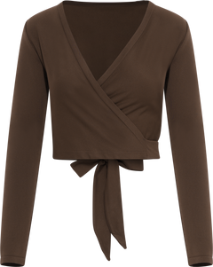Shape Seamless Wrap Long Sleeve - Chocolate