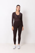 Shape Seamless Wrap Long Sleeve - Chocolate