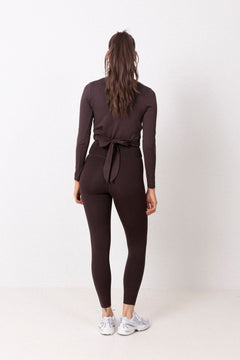 Shape Seamless Wrap Long Sleeve - Chocolate