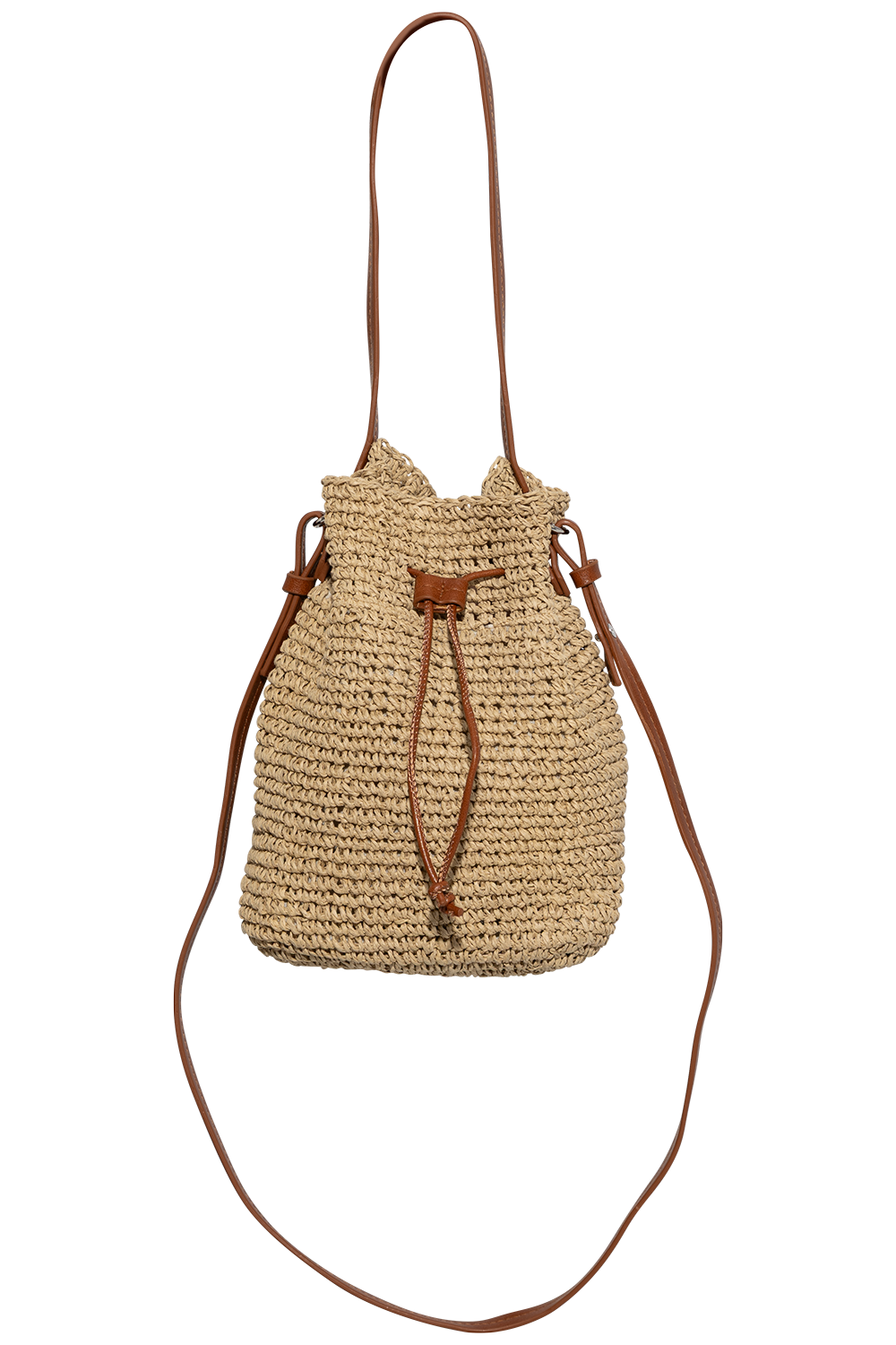 Day Natural Straw Bucket - Starfish Beige