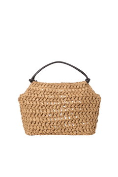 Day Creased Straw Bag S - Starfish Beige