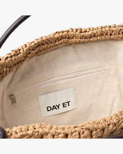 Day Creased Straw Bag S - Starfish Beige