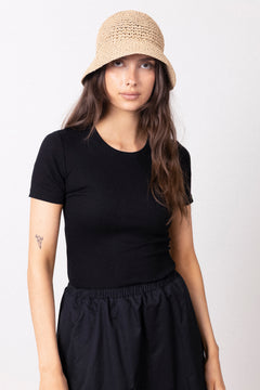 Day Raffia Crochet Bucket Hat - Starfish Beige