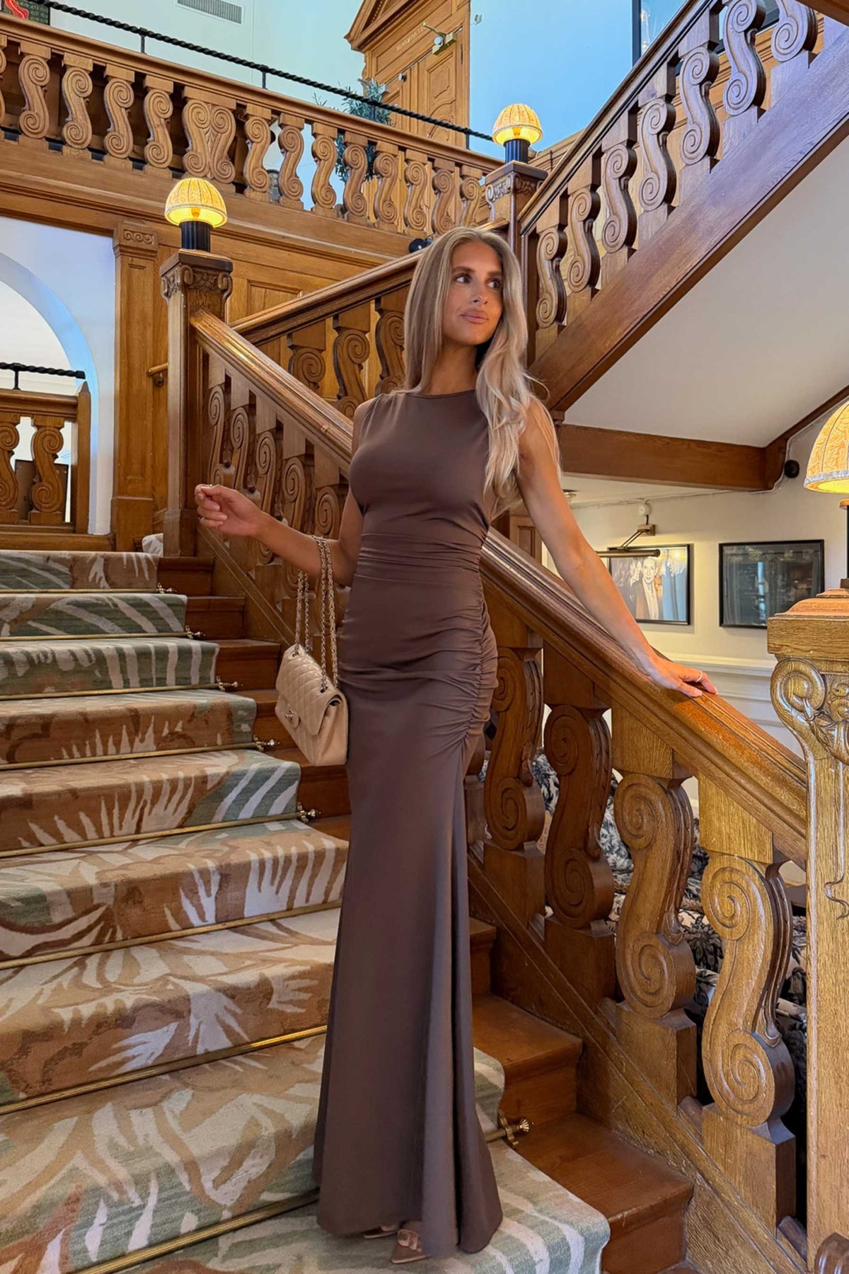 Annaic Maxi Dress - Dark Brown