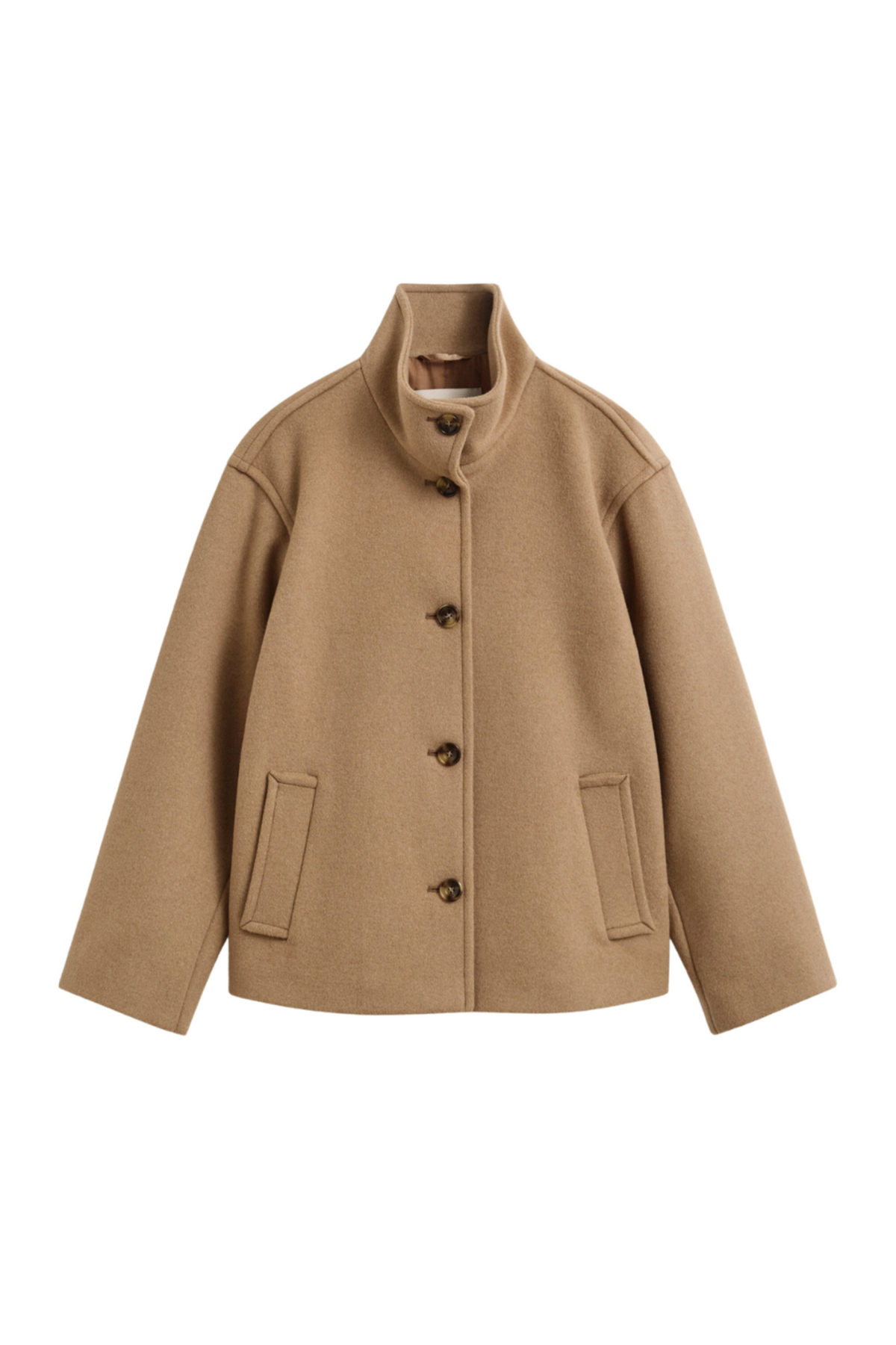 Wool Blend Jacket - Warm Khaki