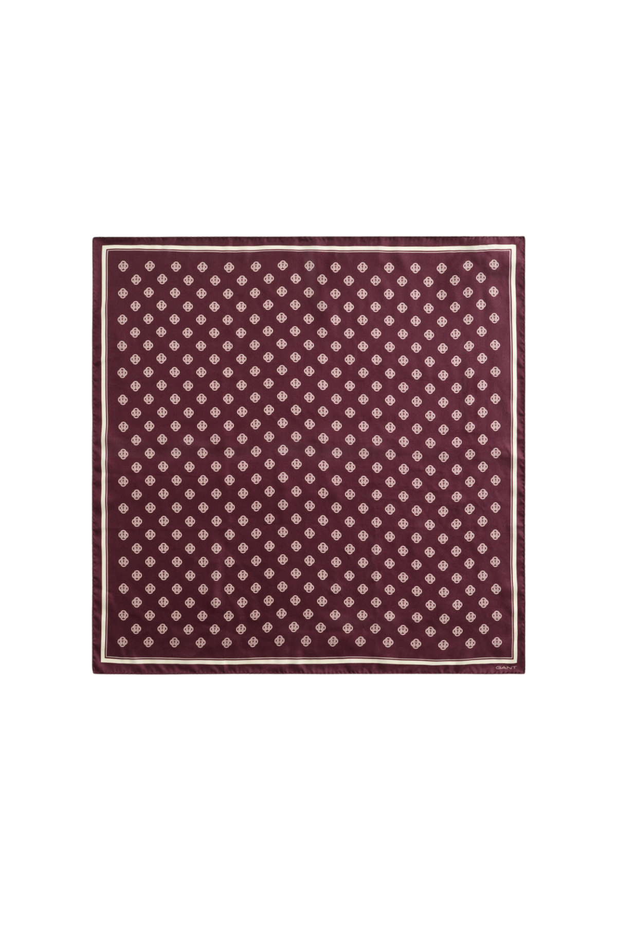 Monogram Print Silk Scarf - Darkened Wine