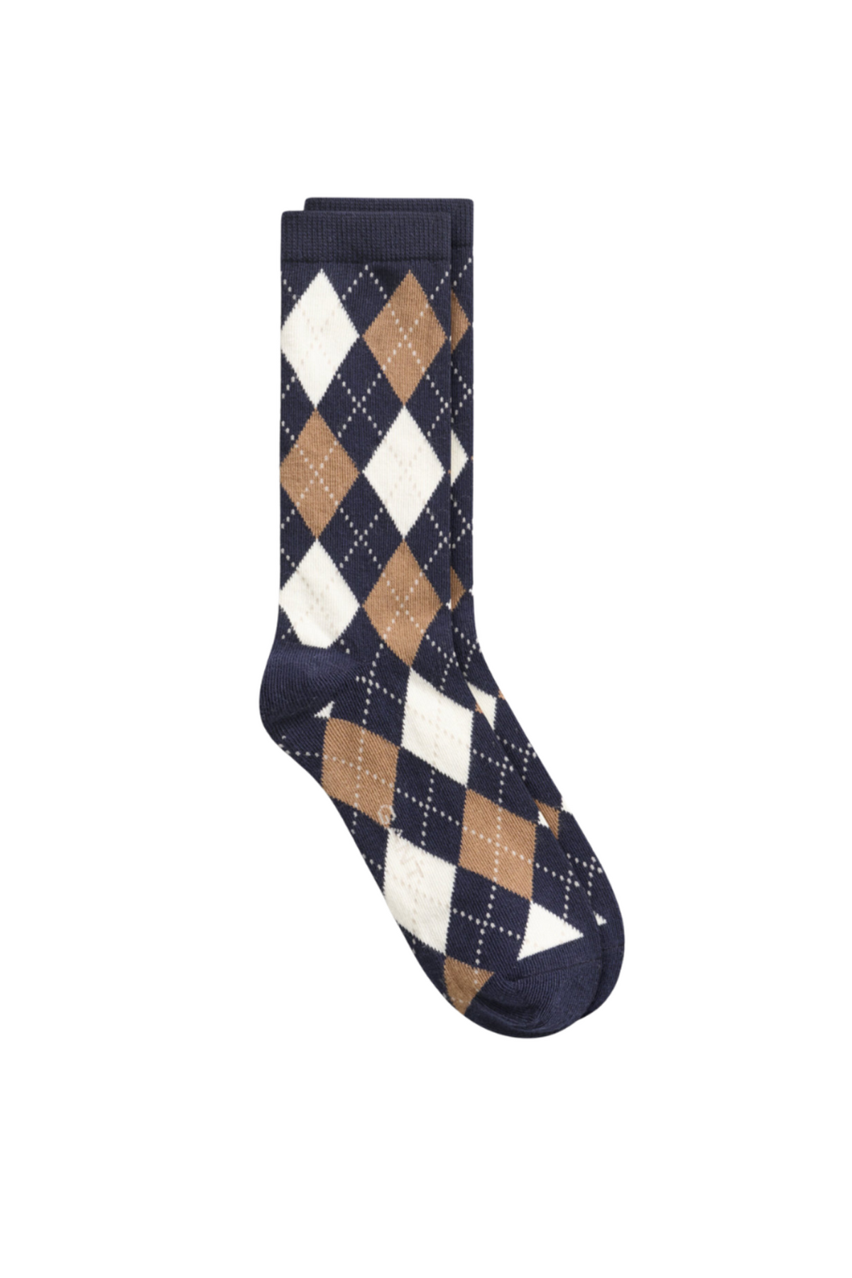 Argyle Check Socks - Evening Blue