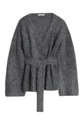 Mona Alpaca Wrap Cardigan - Dk. Grey