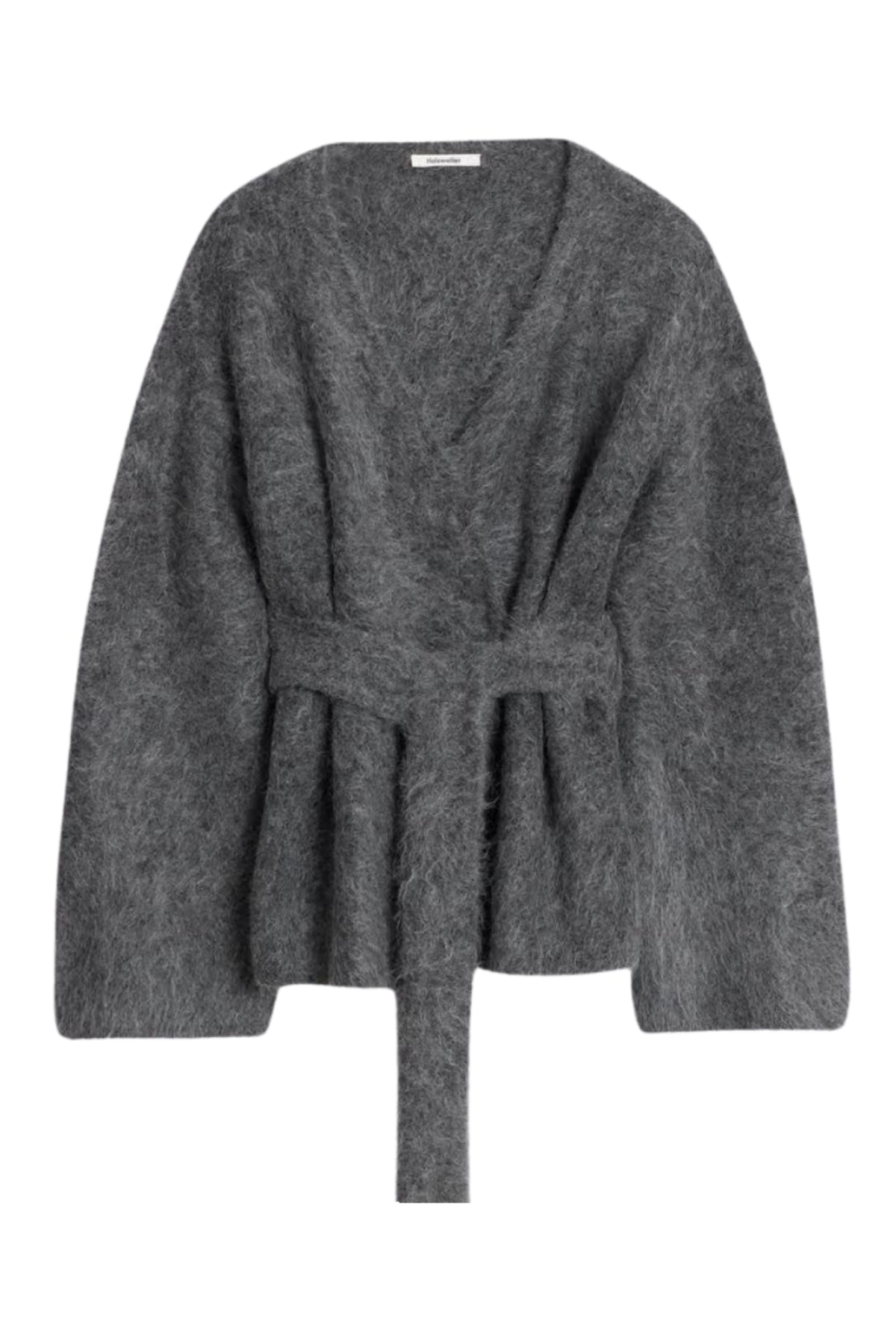 Mona Alpaca Wrap Cardigan - Dk. Grey