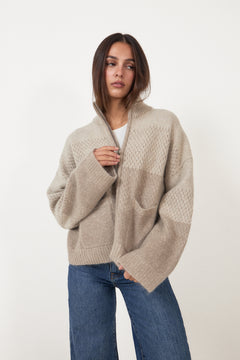 Tine Cardigan - Taupe Mix