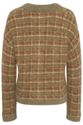 Kate Check Cardigan - Green Mix