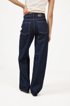 Linden Wide Jeans - Dk. Blue