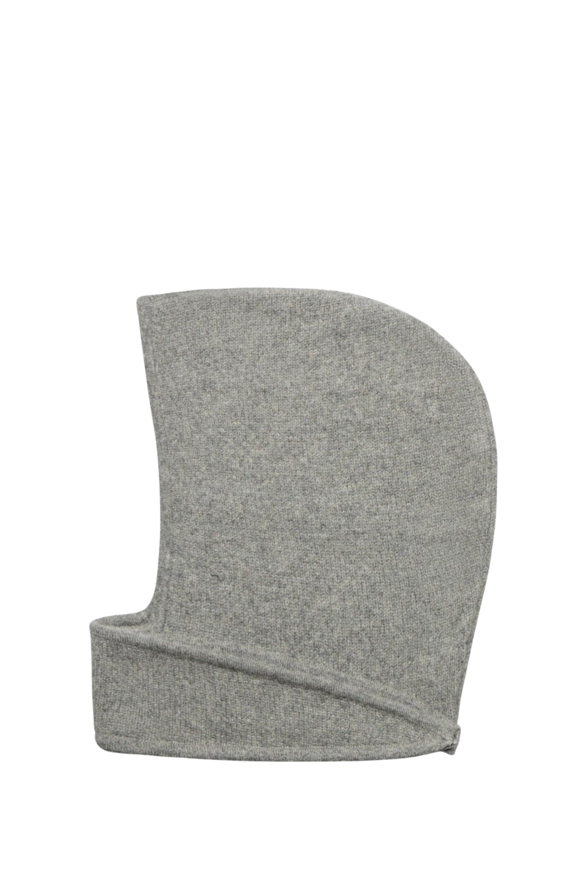 Tie Up Knitted Hood - Mid Grey