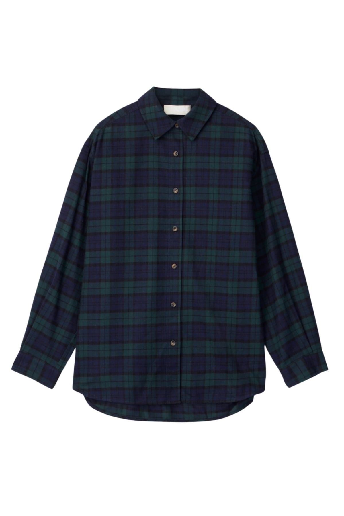 Flannel Workwear Shirt - Green Navy Check